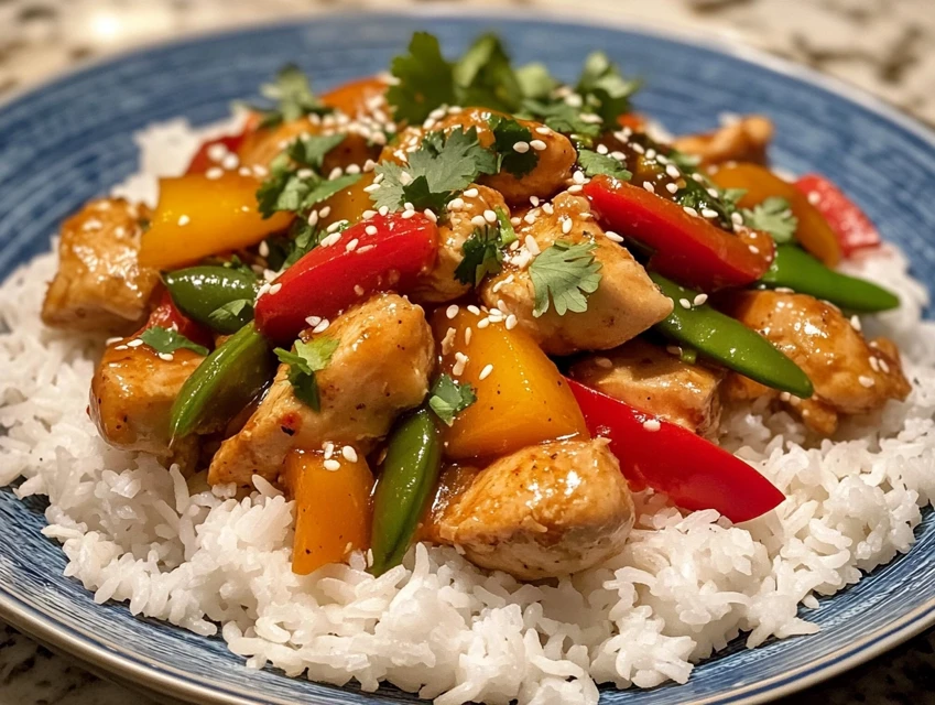Chinese chicken recipes stir-fry in wok