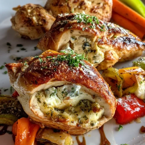 Chicken with Boursin Sauce with Garlic and Fine Herbs