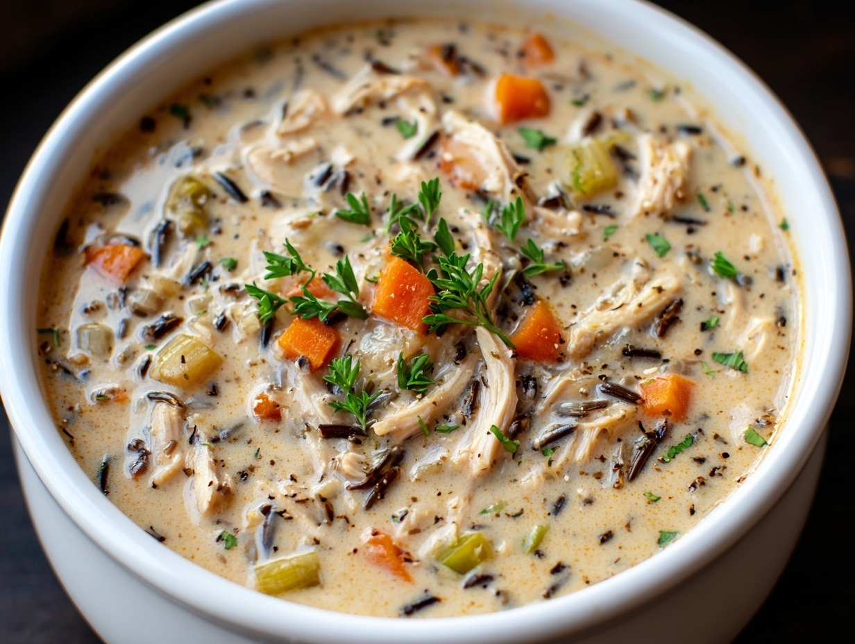 Collection of cozy crockpot chicken soup recipes in slow cooker including chicken noodle, Thai coconut, and creamy gnocchi soups