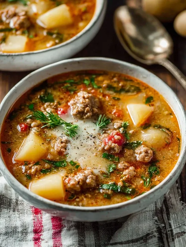 Easy Italian Sausage and Potato Soup – creamy, hearty, and ready in just 35 minutes for the perfect comfort dinner!