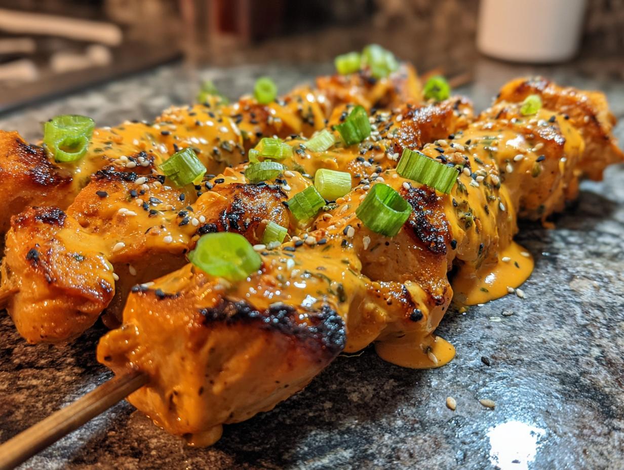 Bang Bang Chicken Skewers