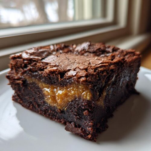 Coffee Caramel Swirl Brownies