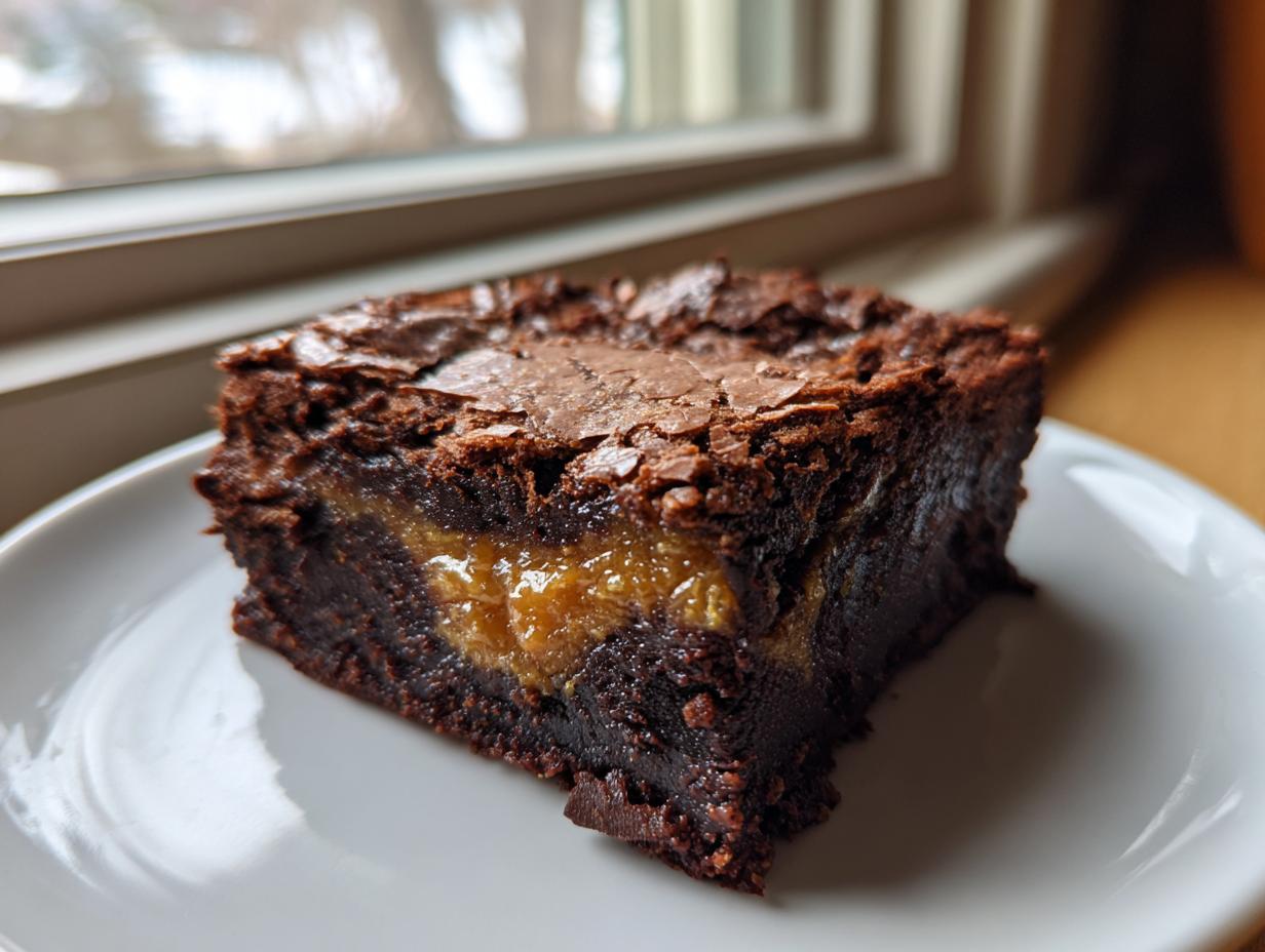 Coffee Caramel Swirl Brownies