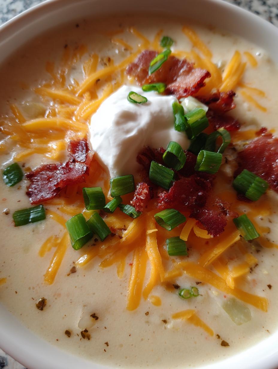 baked potato soup loaded - detail 2