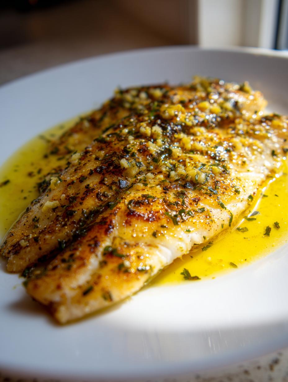 baked tilapia lemon garlic - detail 1