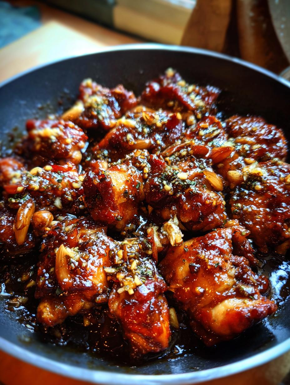 balsamic chicken thighs skillet - detail 1