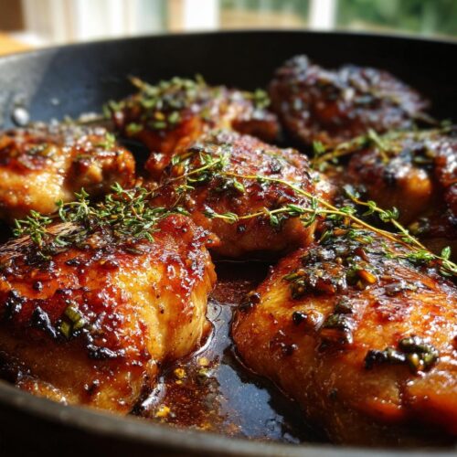 balsamic chicken thighs skillet