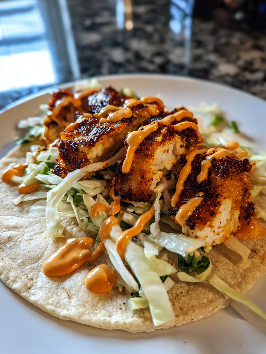 blackened mahi mahi tacos - detail 1