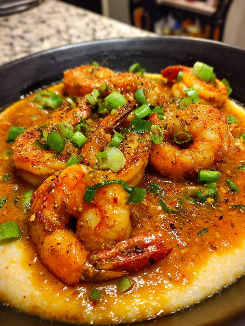 cajun shrimp and grits - detail 1