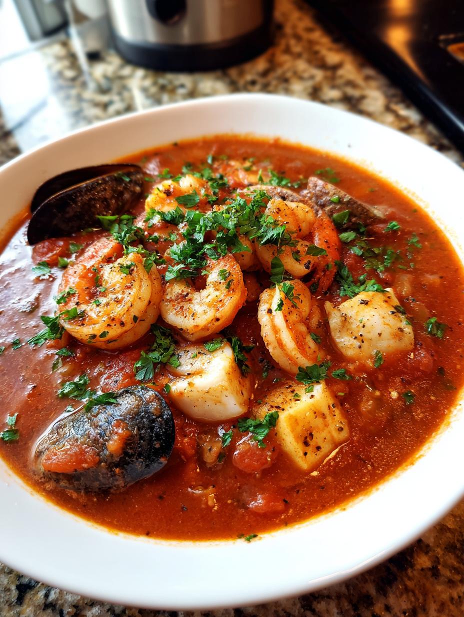 cioppino seafood stew - detail 2