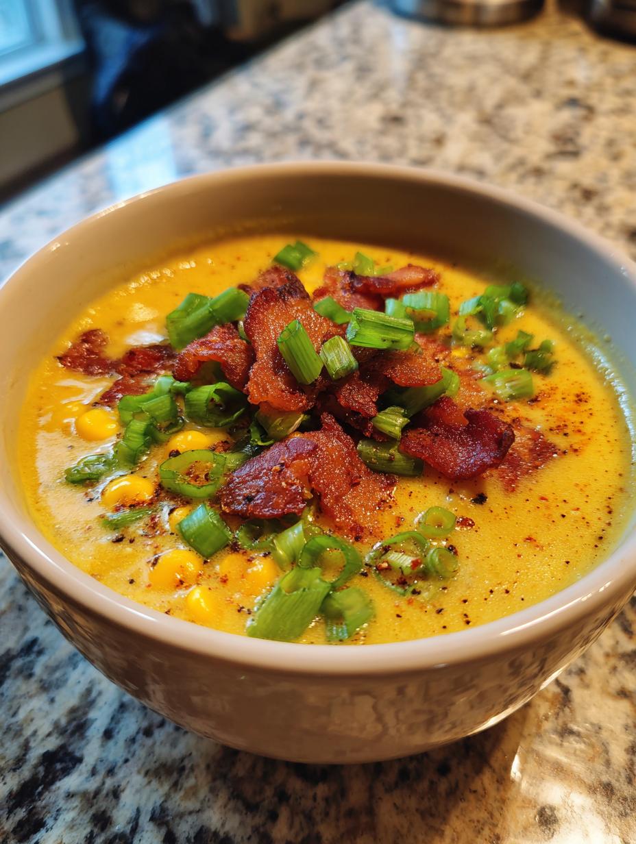 corn and bacon chowder - detail 1