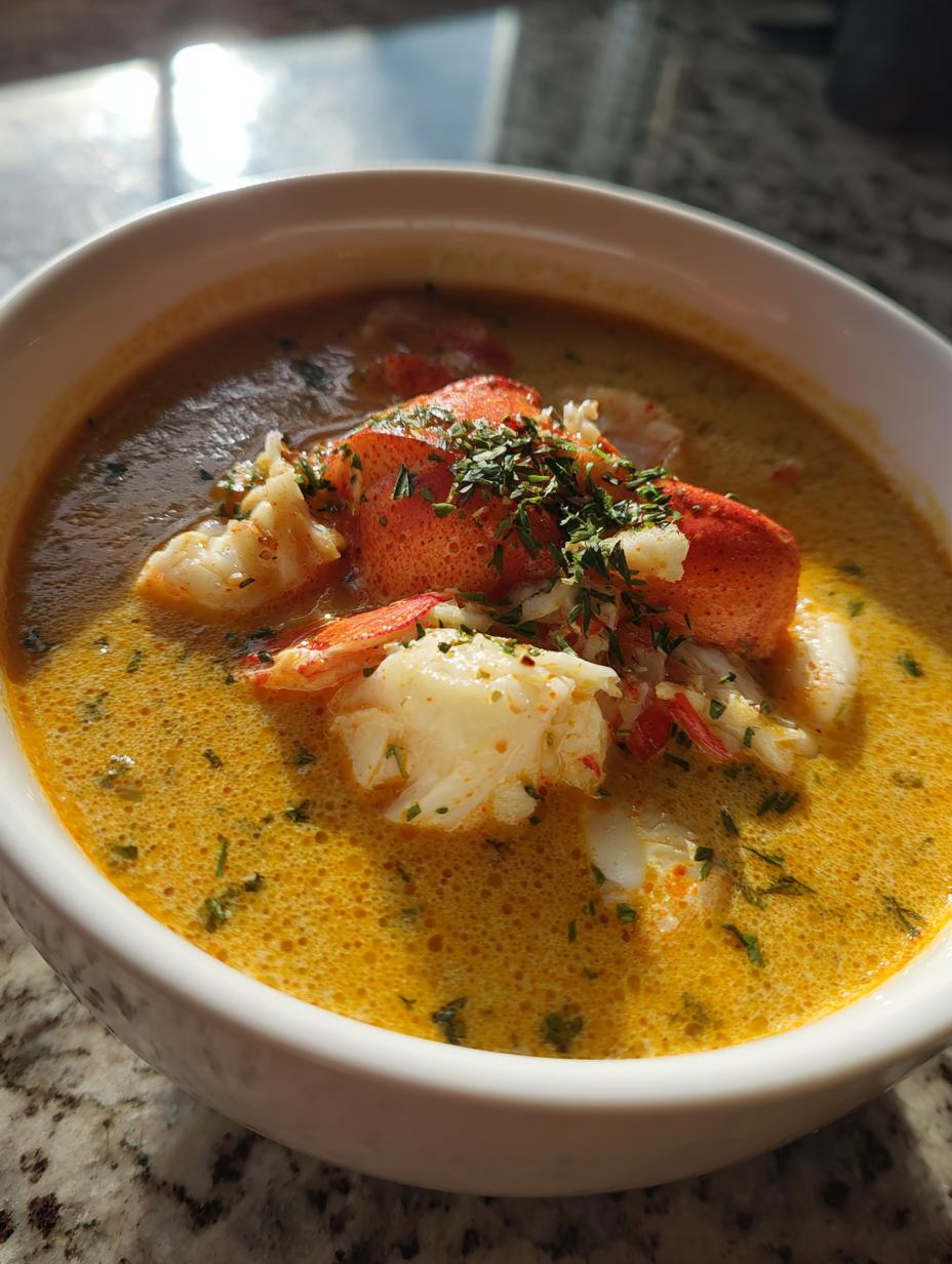 crab bisque restaurant style - detail 1