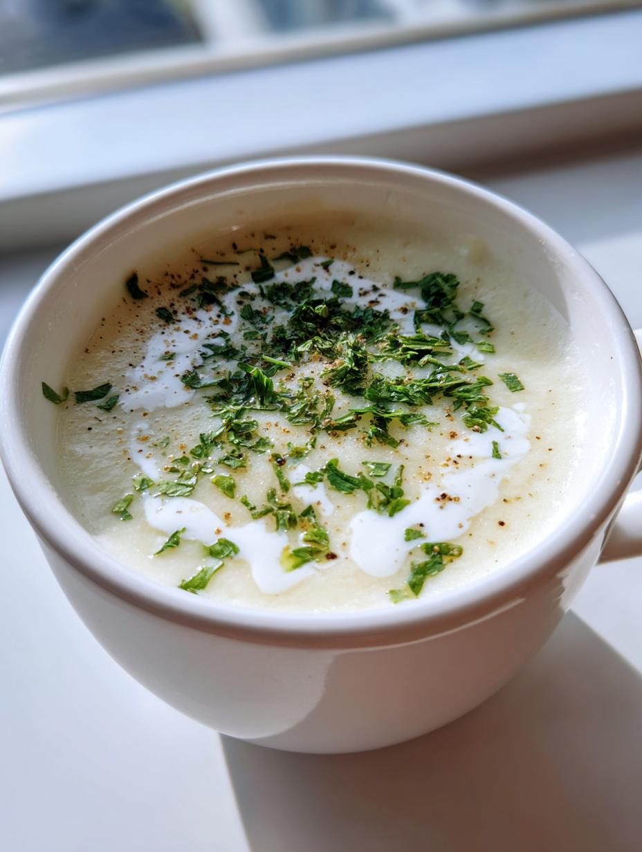 creamy cauliflower soup - detail 2