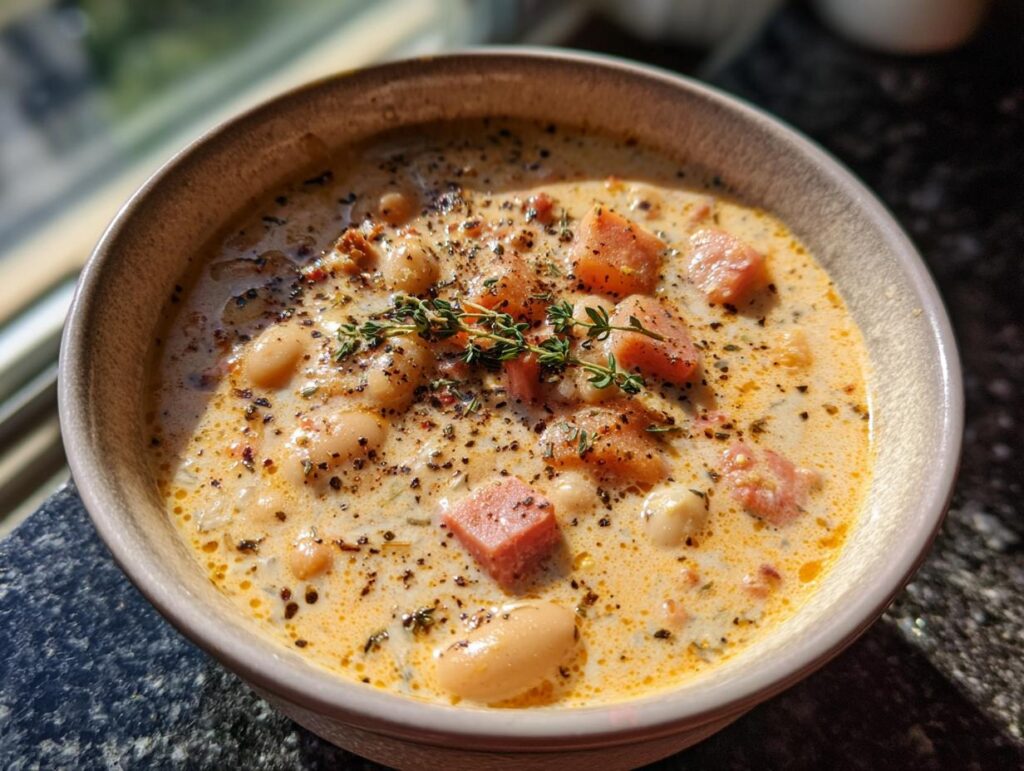 creamy ham and bean soup