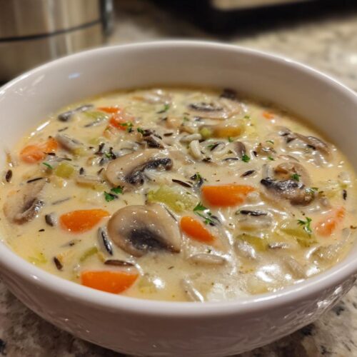 creamy mushroom wild rice soup