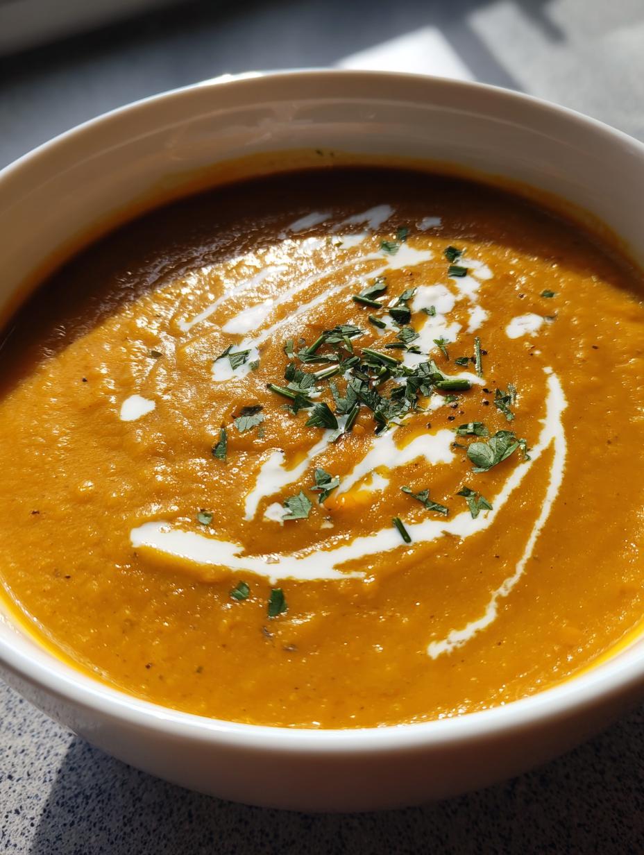 curried lentil soup coconut - detail 1