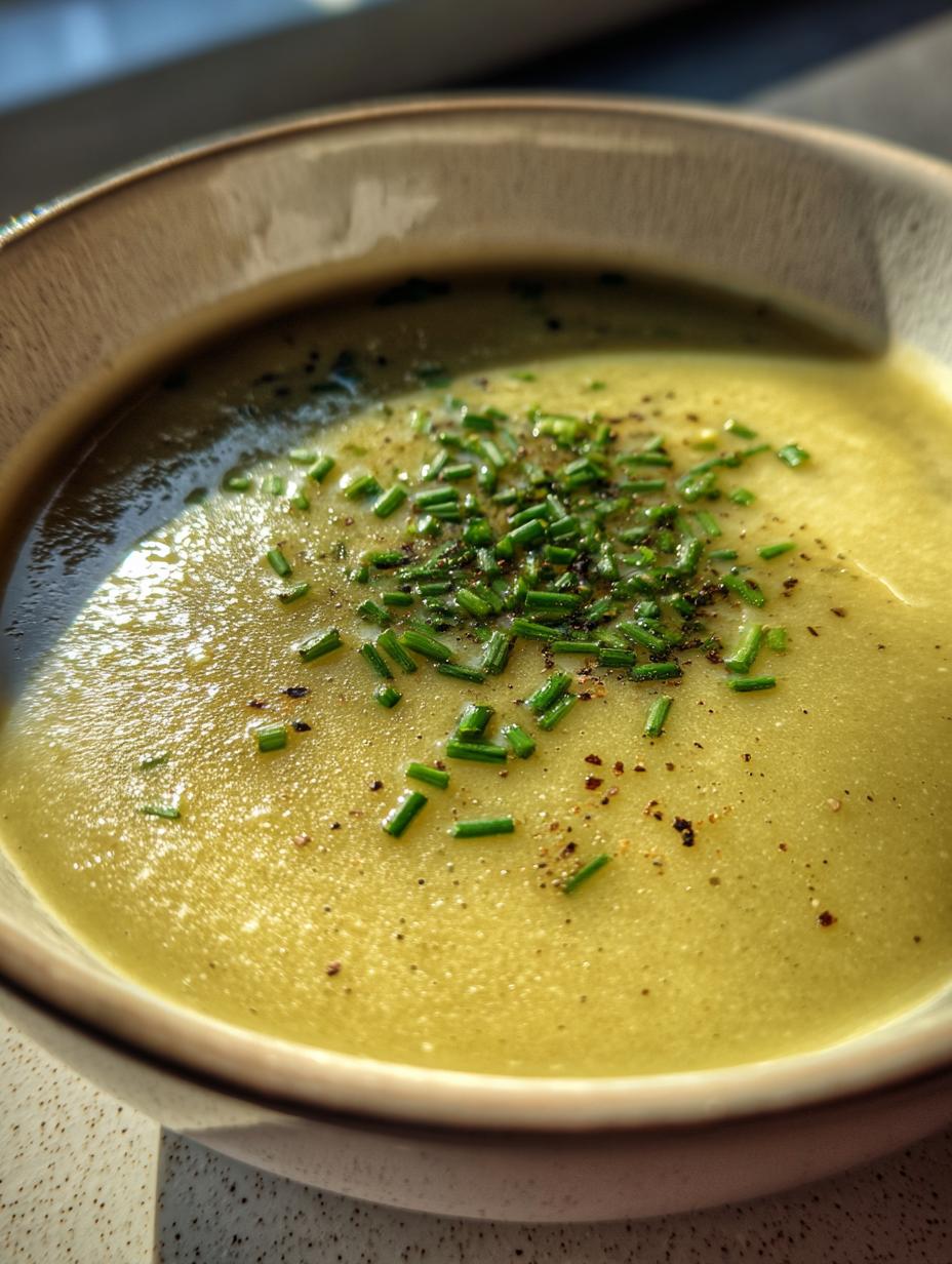 french potato leek soup - detail 2