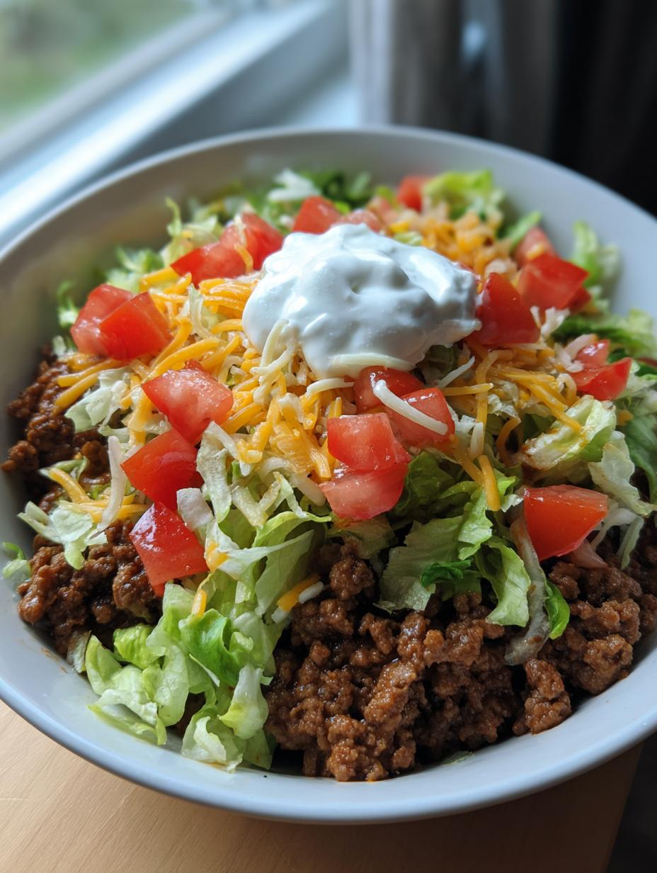high protein beef taco bowls - detail 1