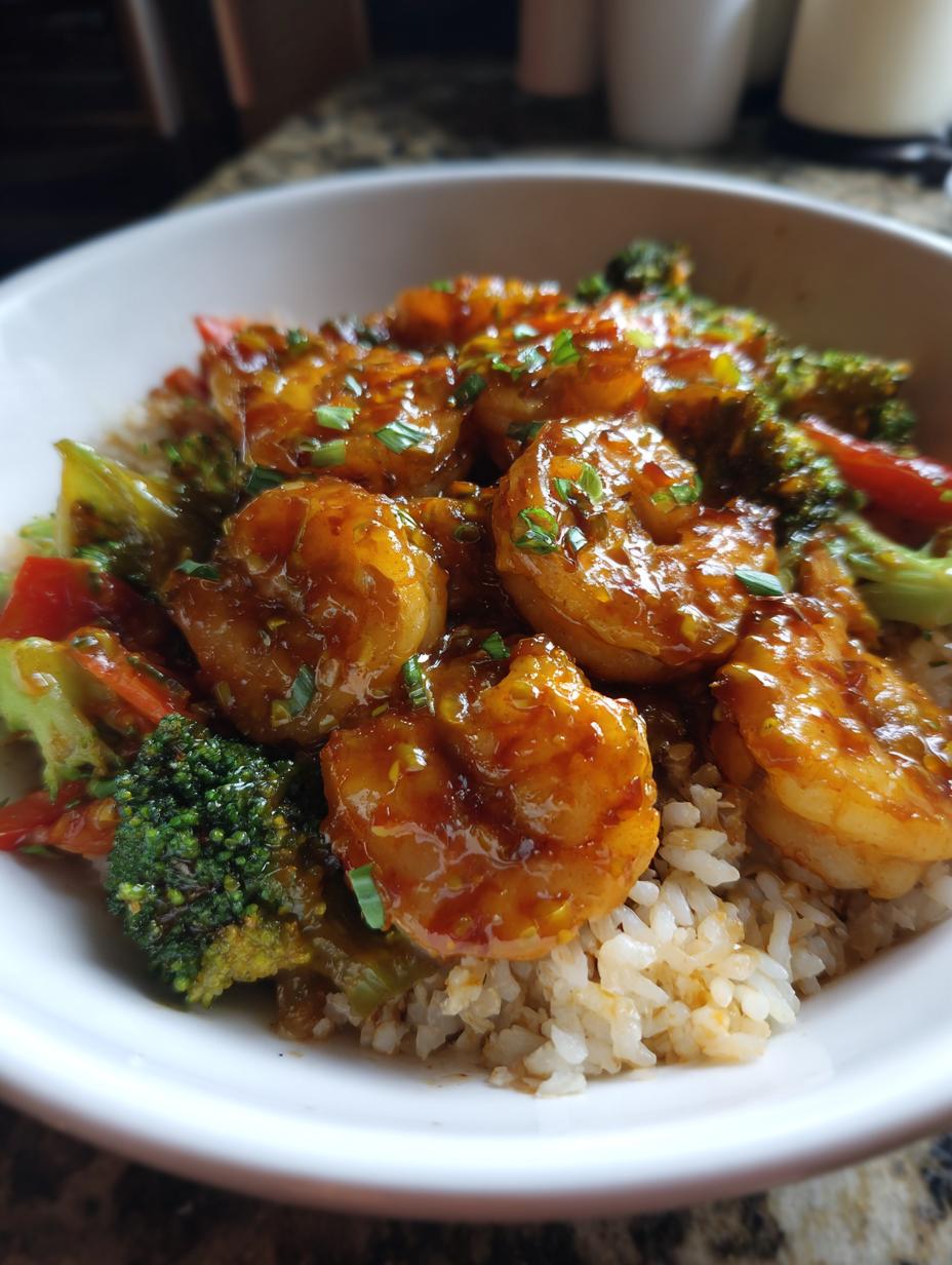 honey garlic shrimp bowls - detail 1