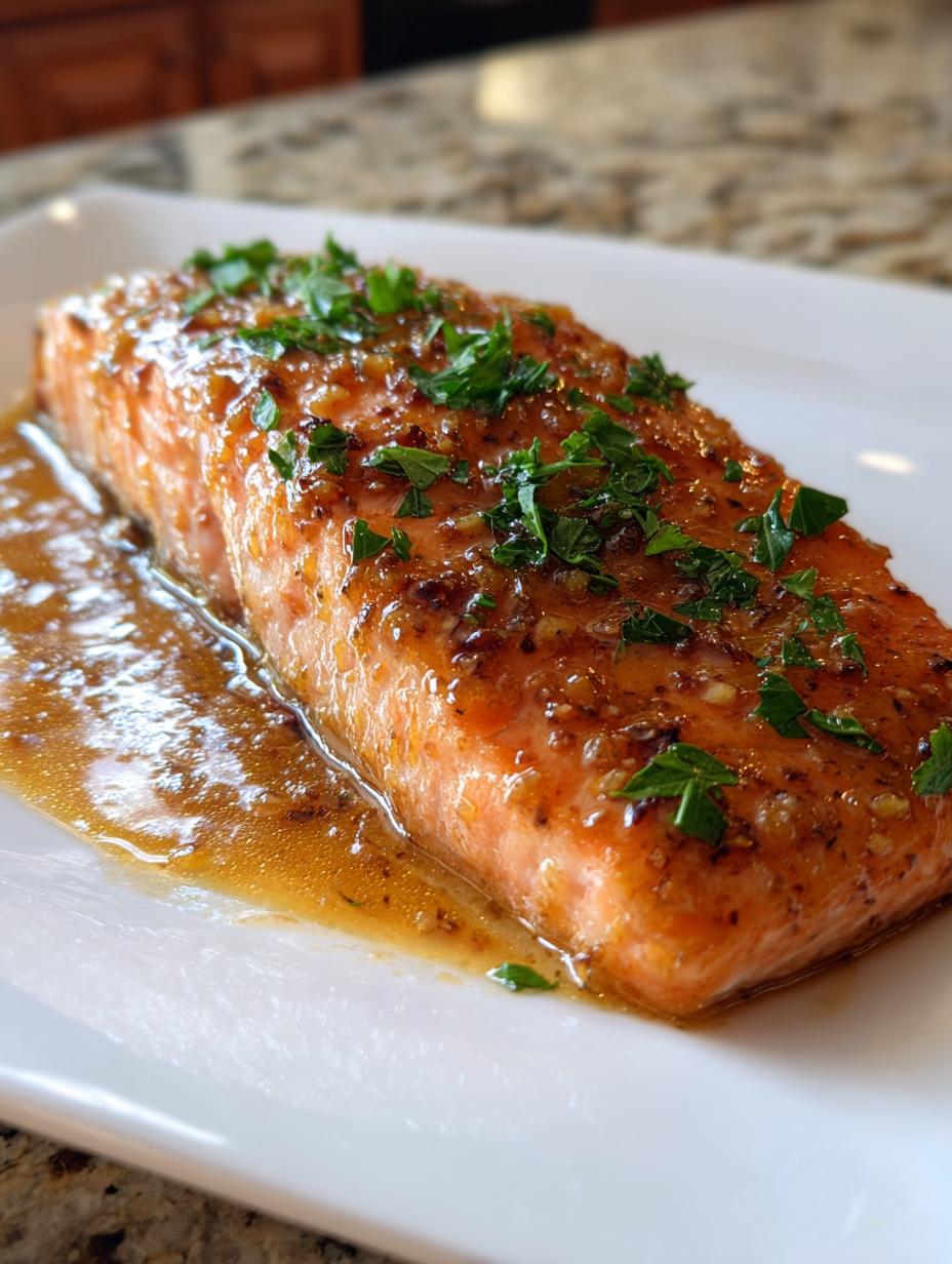 honey mustard baked salmon - detail 1