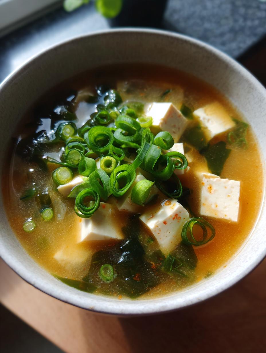 japanese miso soup tofu - detail 2