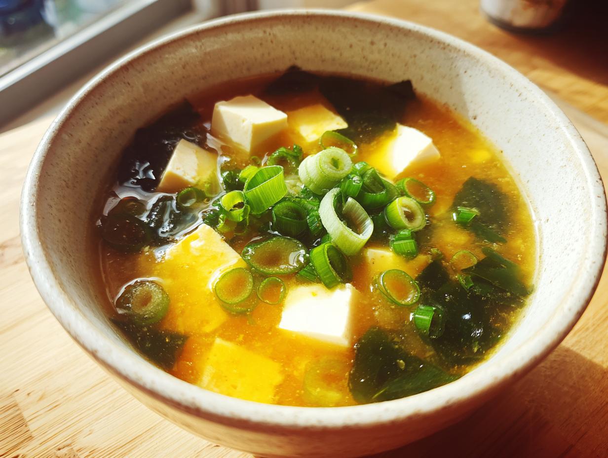 japanese miso soup tofu