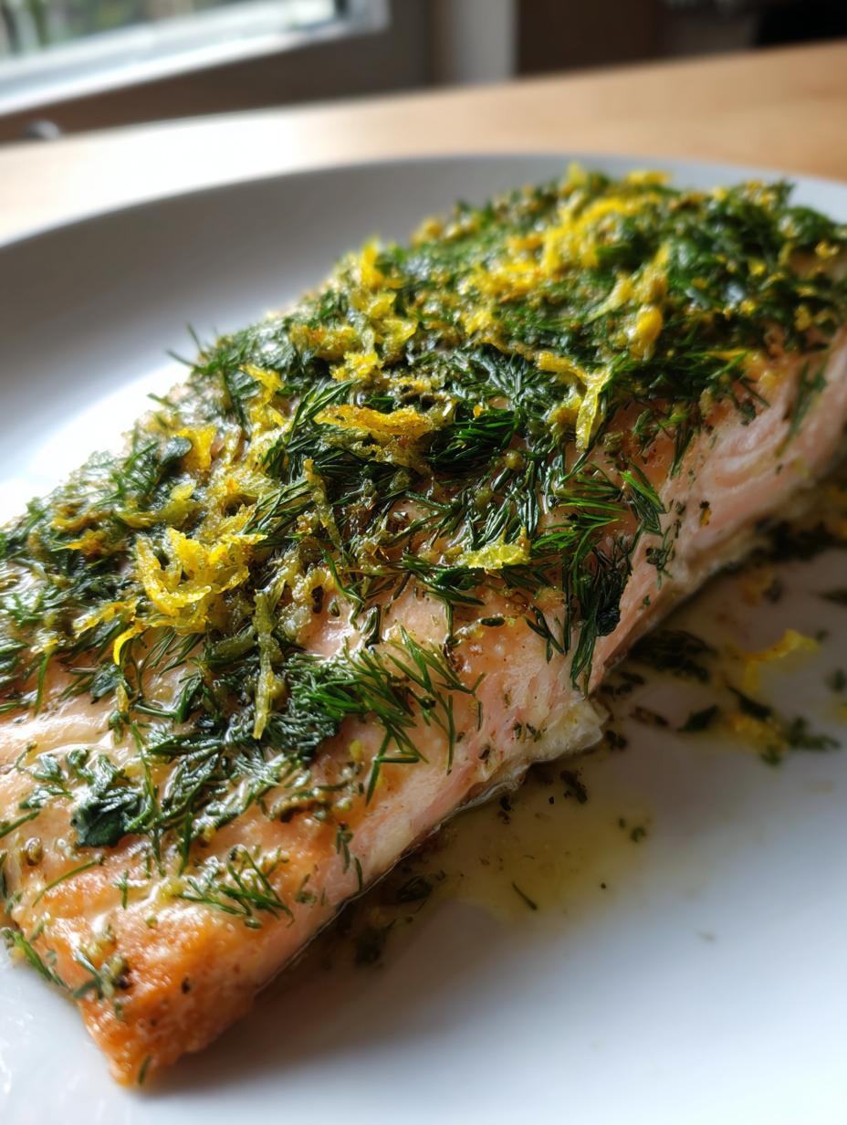 lemon dill baked salmon - detail 2