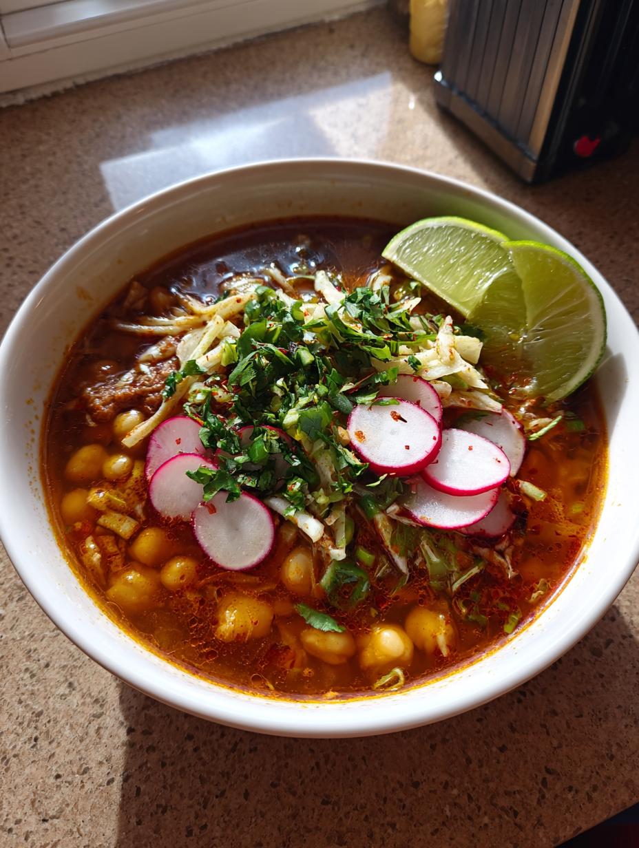 mexican pozole soup hominy - detail 2