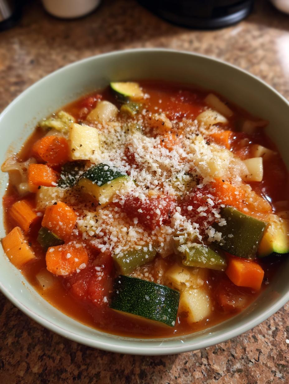 minestrone soup vegetarian classic - detail 2