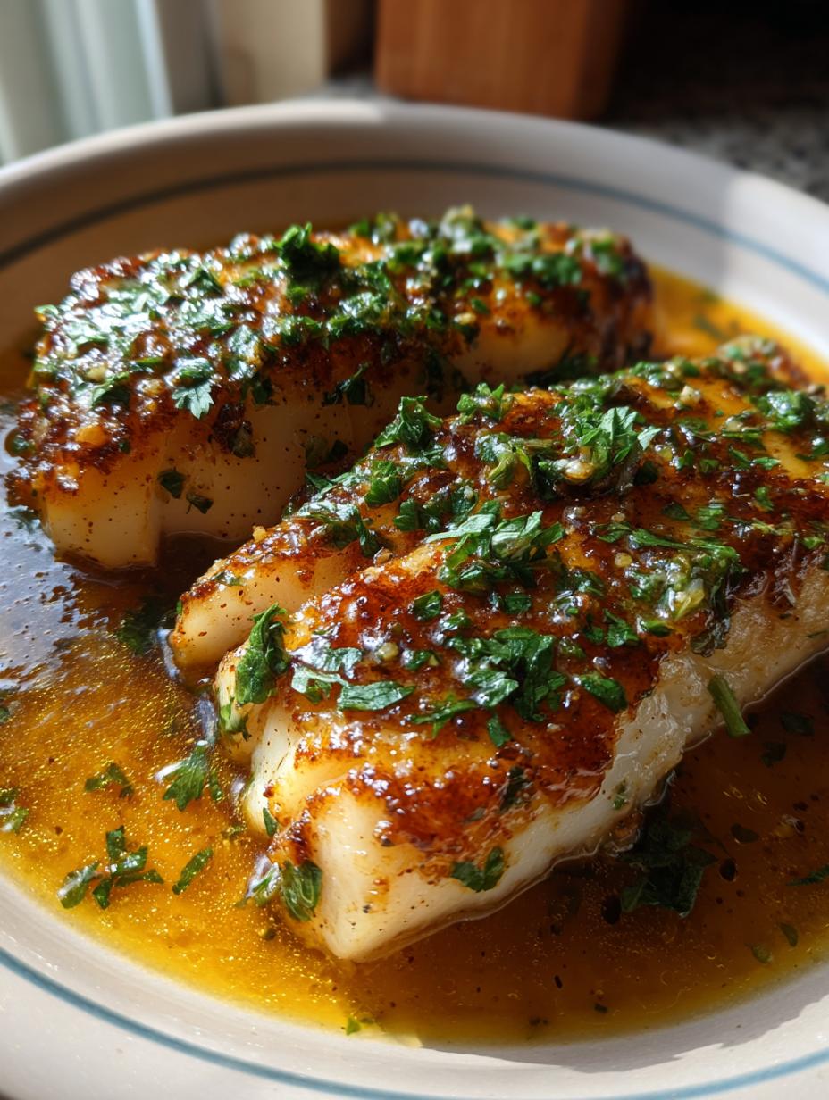 pan seared cod lemon butter - detail 1