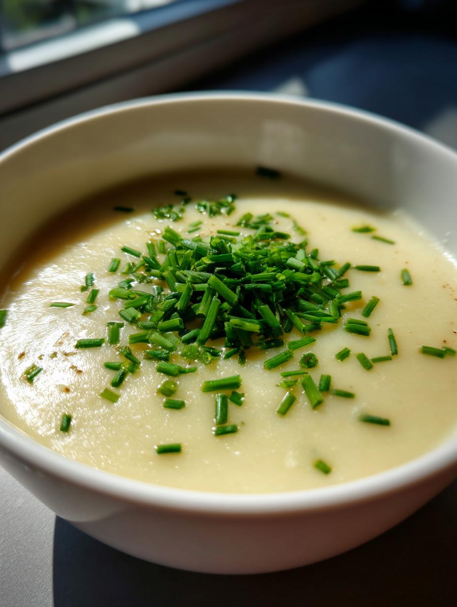 roasted garlic potato soup - detail 1