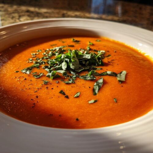 roasted tomato soup basil