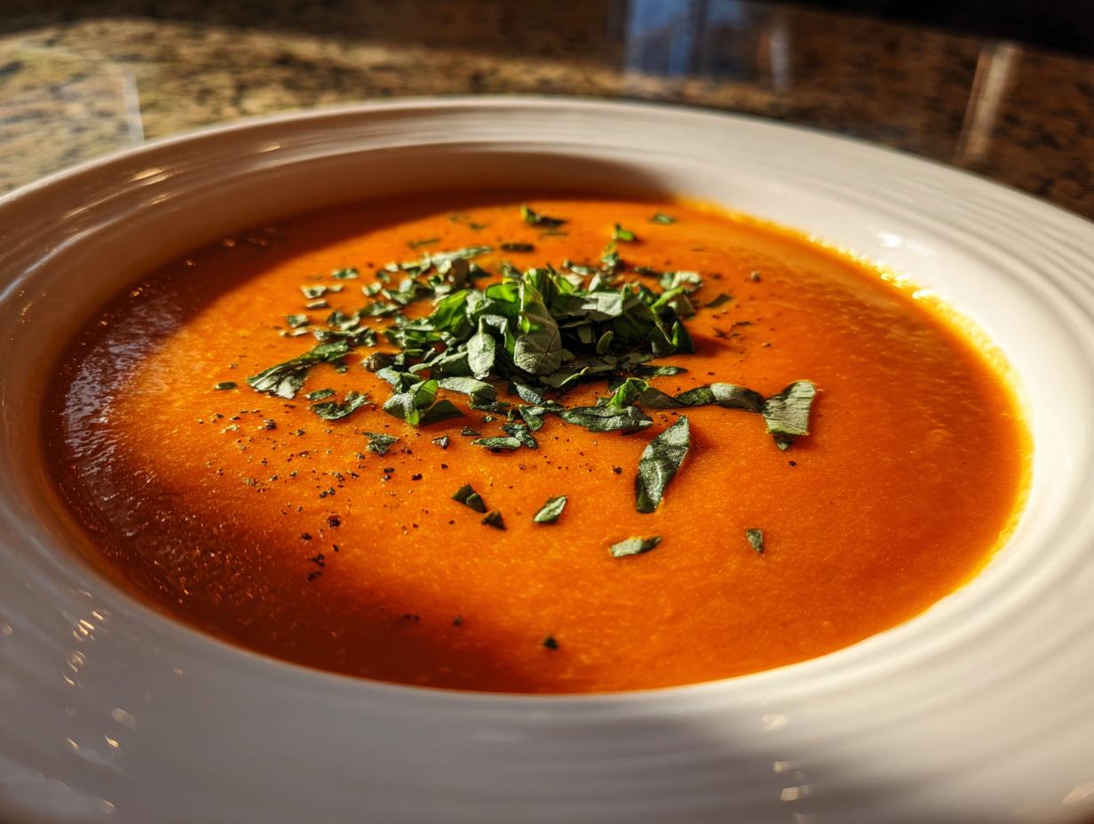 roasted tomato soup basil