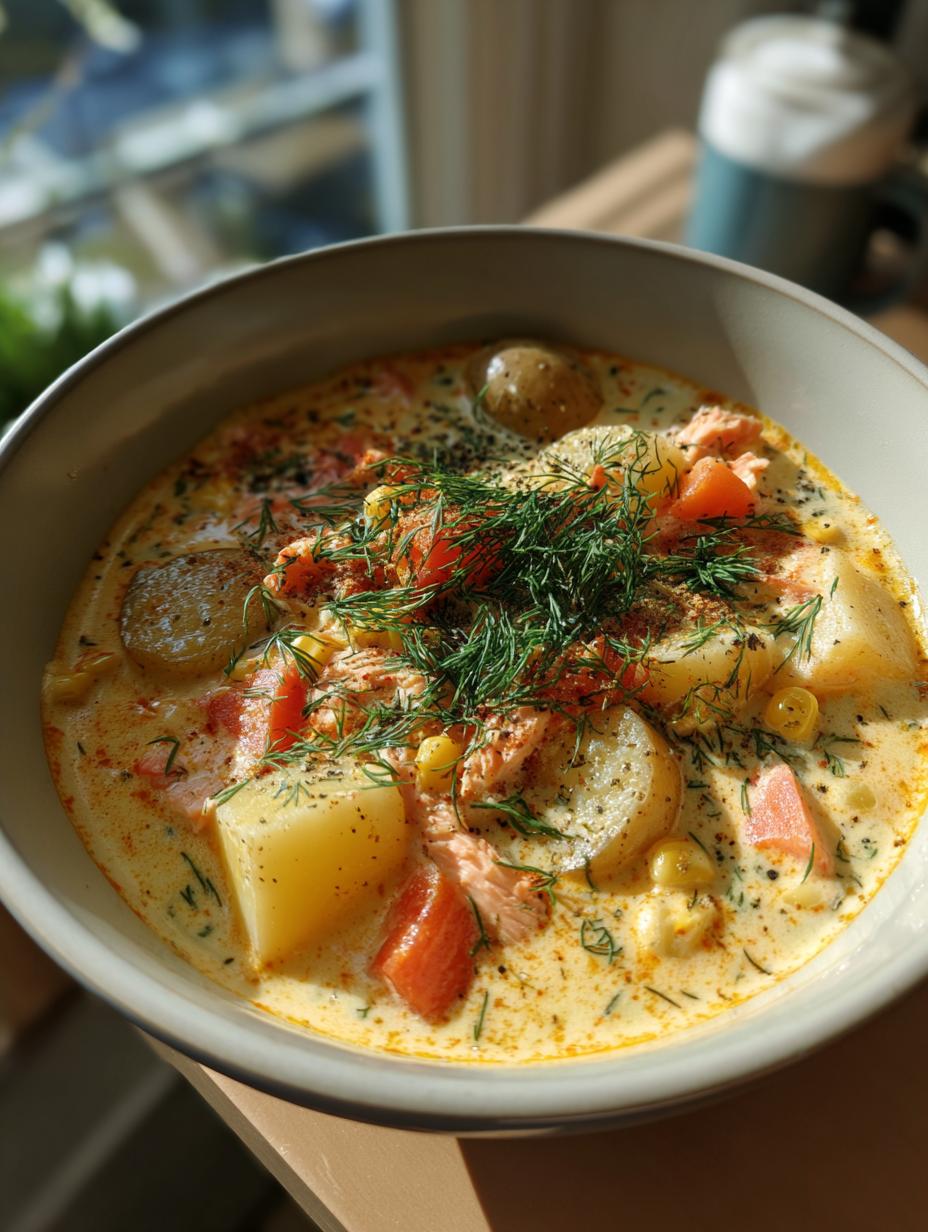 salmon chowder creamy - detail 1