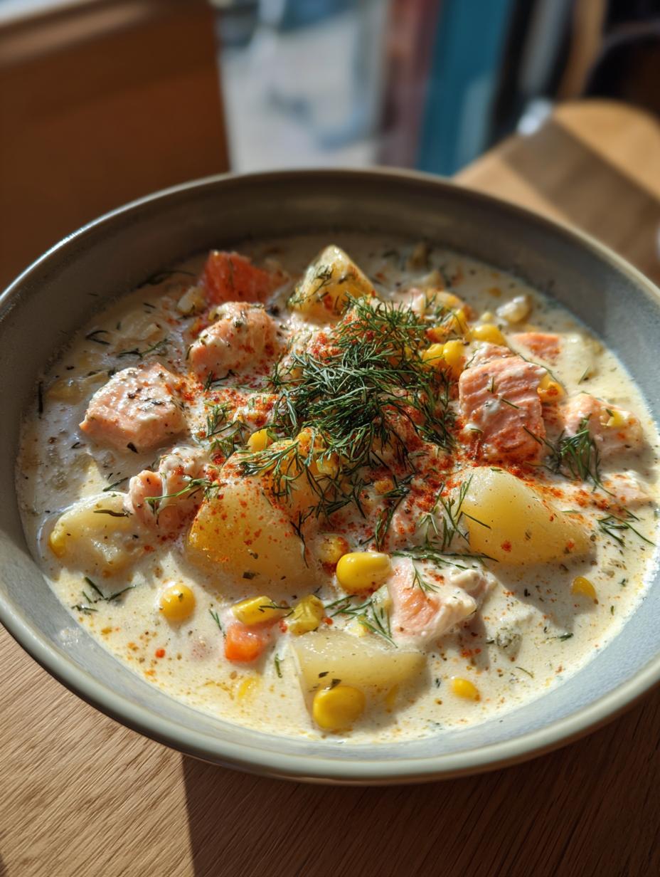 salmon chowder creamy - detail 2