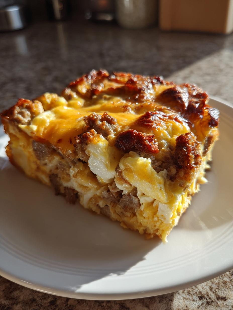 sausage egg breakfast casserole protein - detail 1