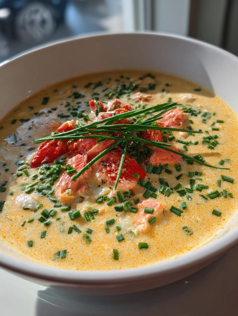 smoked salmon potato soup - detail 1