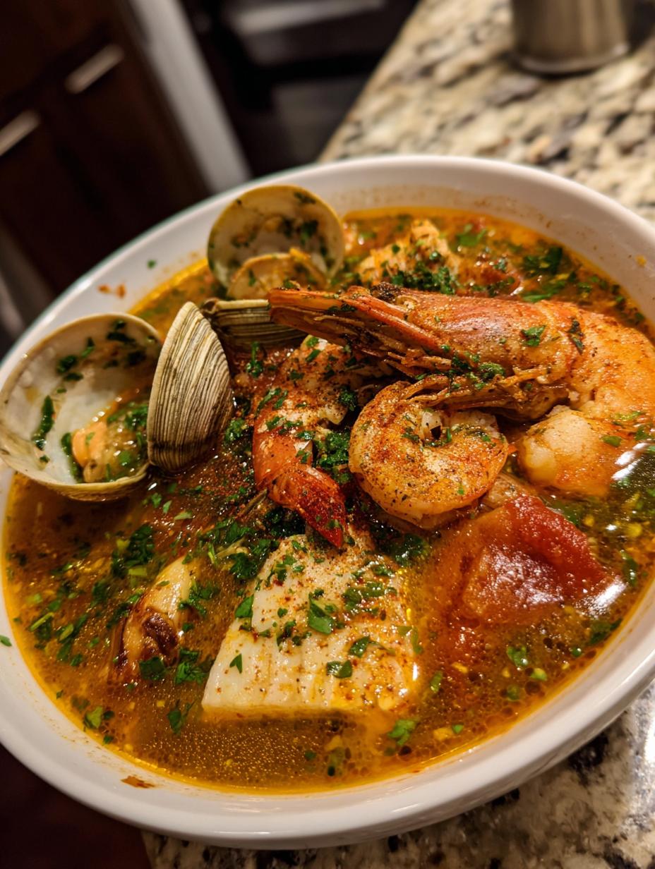 spicy cajun seafood soup - detail 2