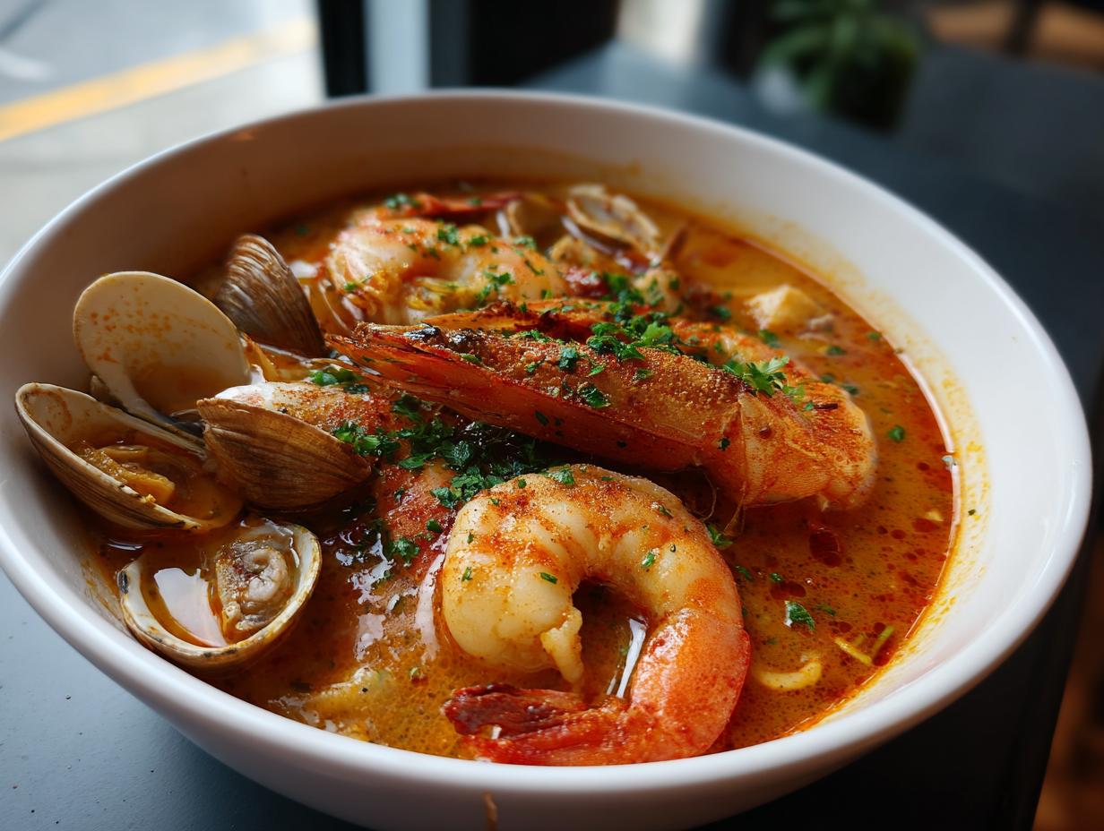 spicy cajun seafood soup