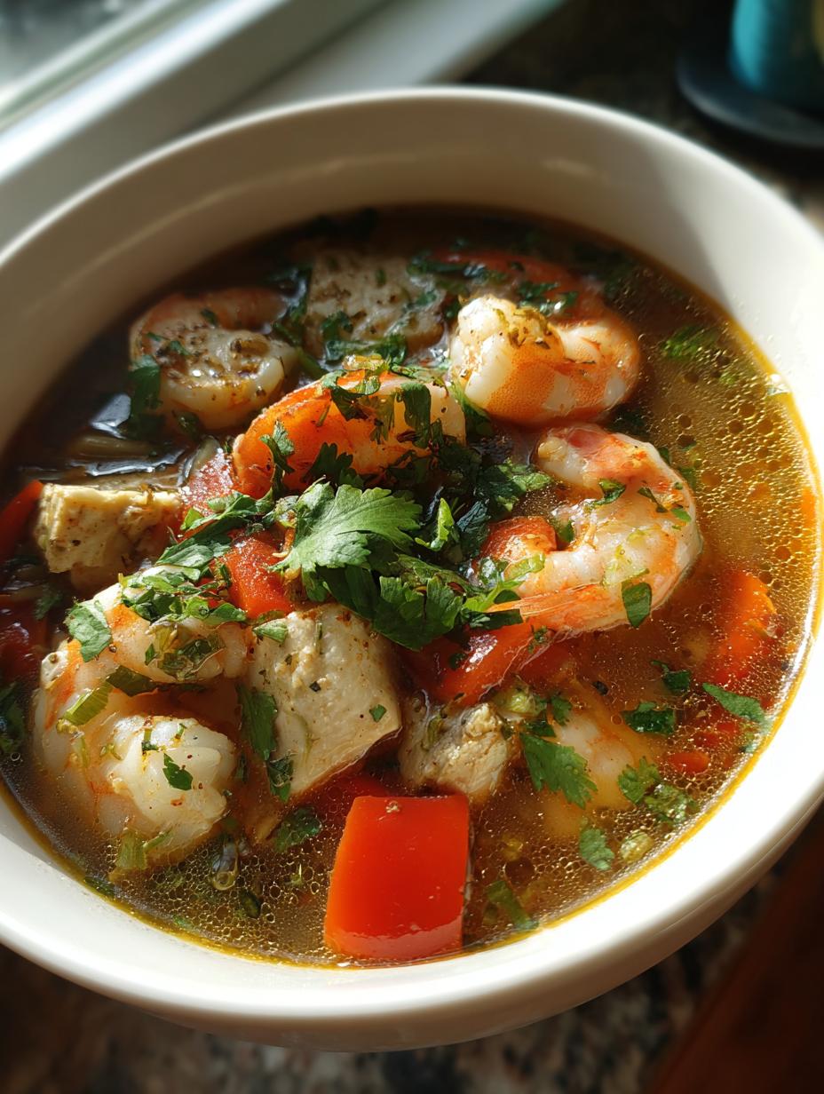 thai tom yum soup seafood - detail 1