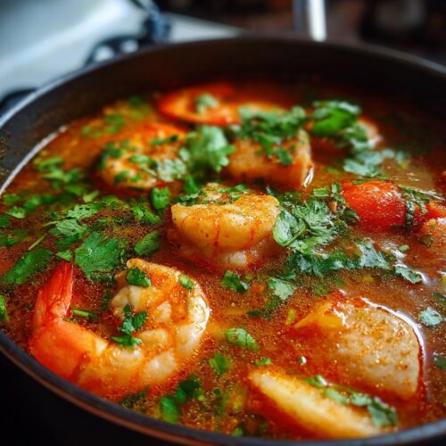 thai tom yum soup seafood