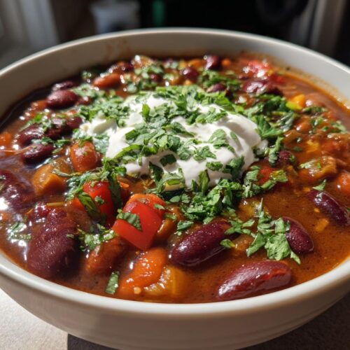 three bean chili soup