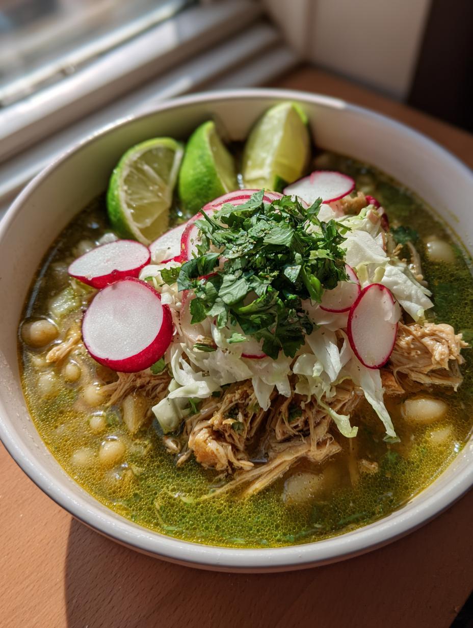 vegetarian pozole verde - detail 1