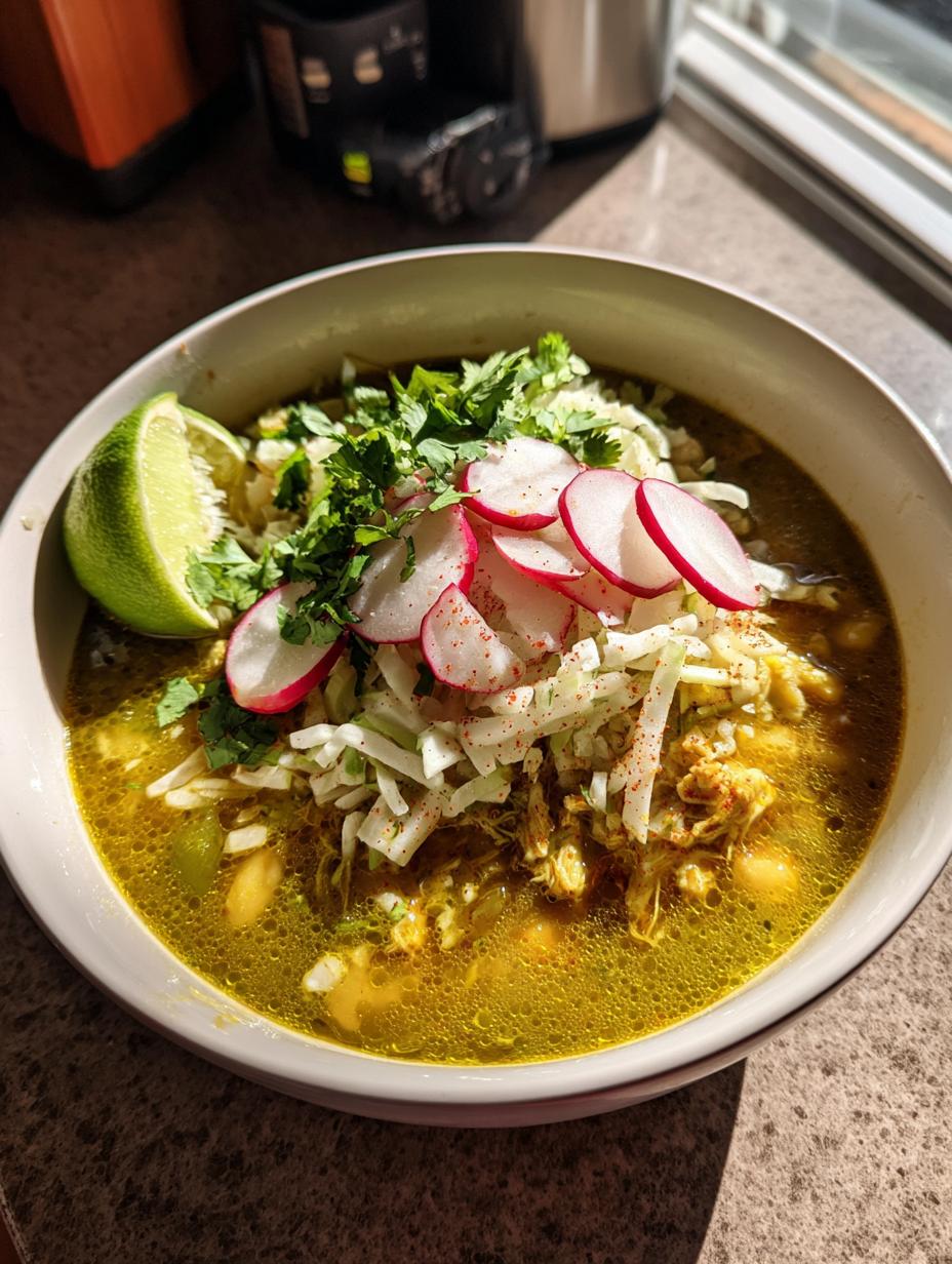 vegetarian pozole verde - detail 2