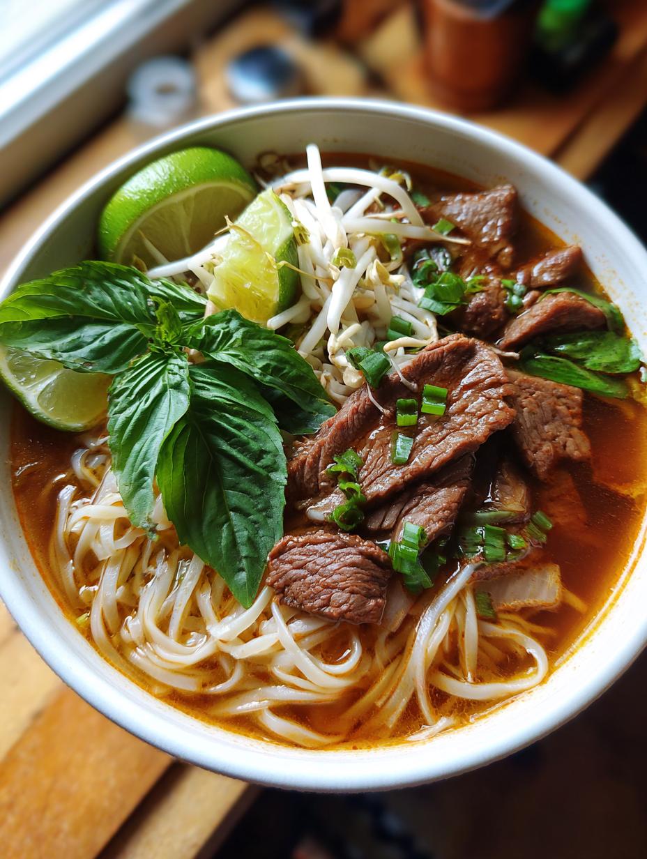 vietnamese pho beef soup - detail 1