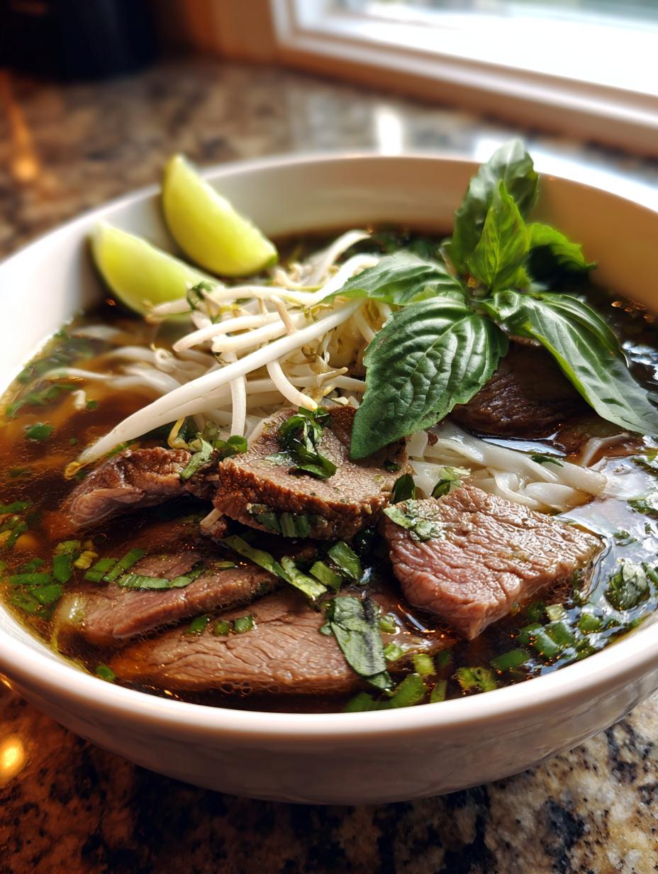 vietnamese pho beef soup - detail 2
