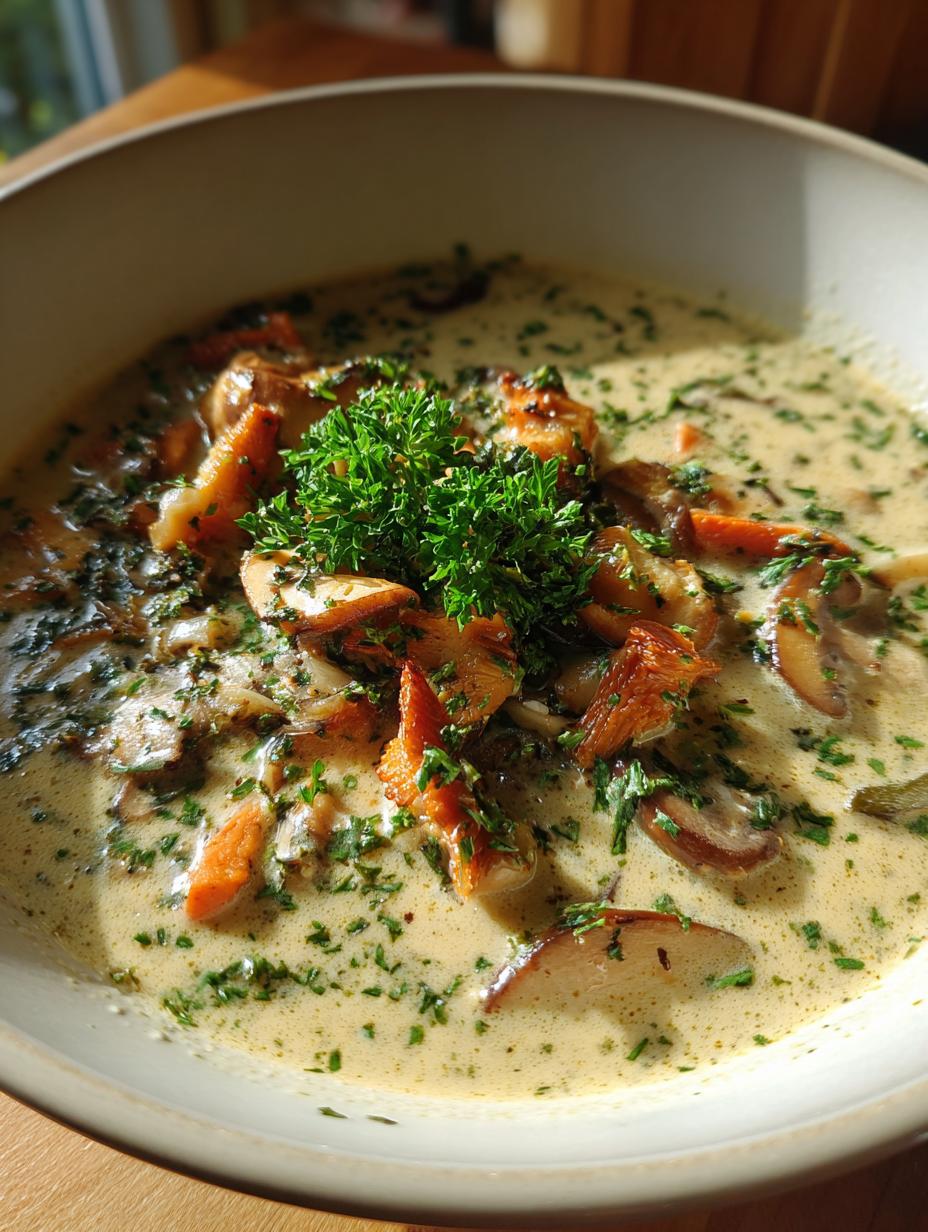 wild mushroom soup creamy - detail 1