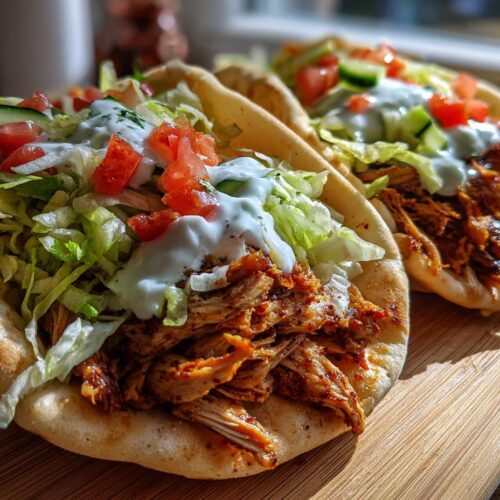 Air Fryer Chicken Shawarma Pockets