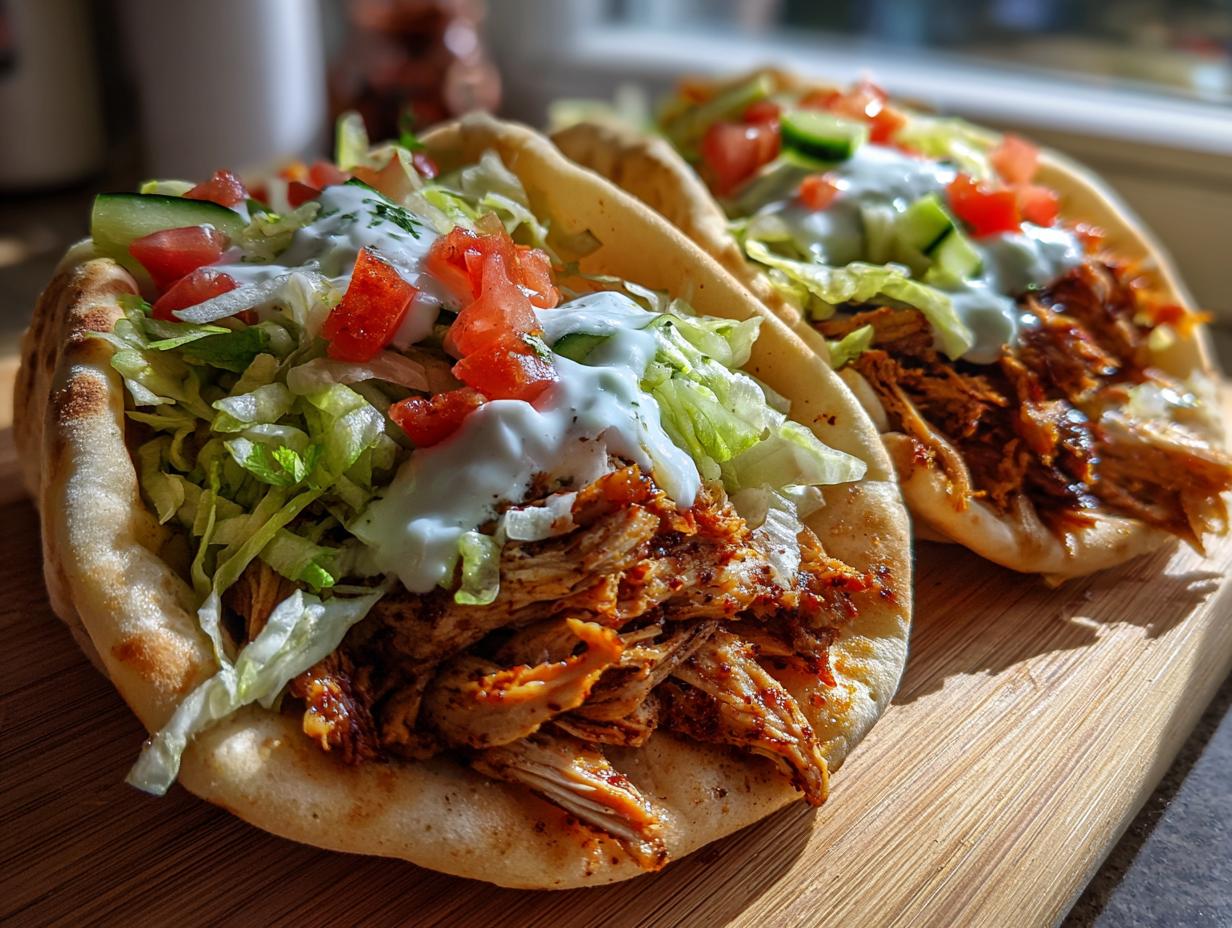 Air Fryer Chicken Shawarma Pockets