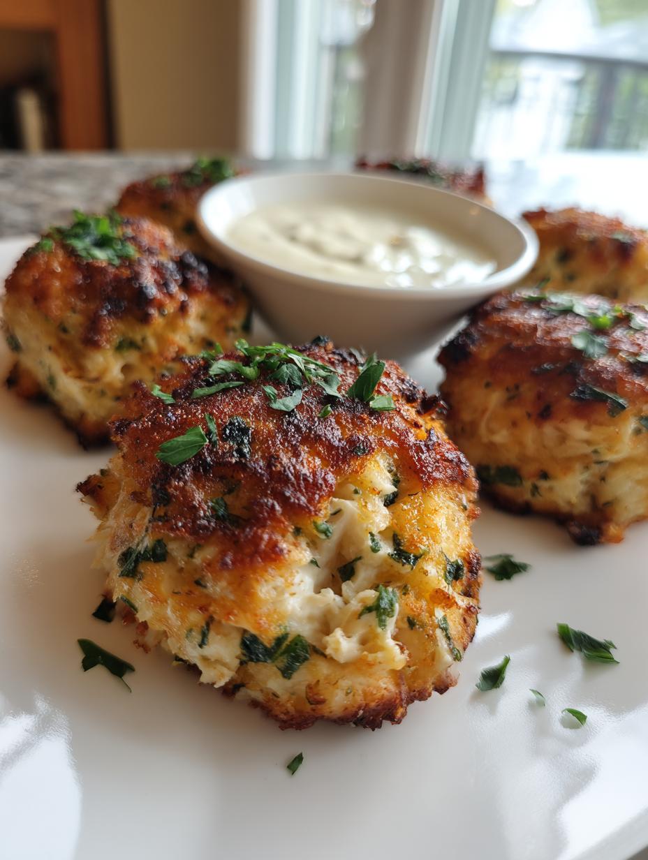 Air Fryer Crab Cakes with Aioli - detail 1